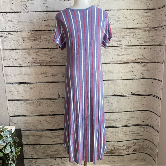 Red White and Blue striped LuLaRoe dress - Picture 2 of 7